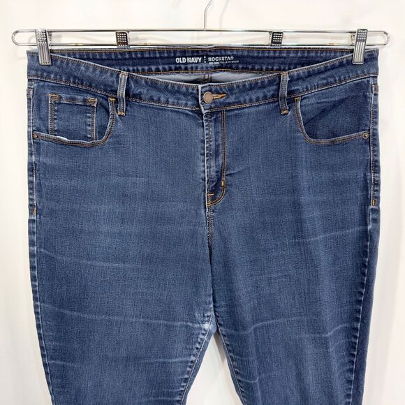 Old Navy‎ Plus Size 20 Jeans Blue Mid Rise Rockstar Skinny Cotton Stretch 833 - Picture 3 of 10